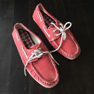Men’s GBX Red Canvas Boat Shoes